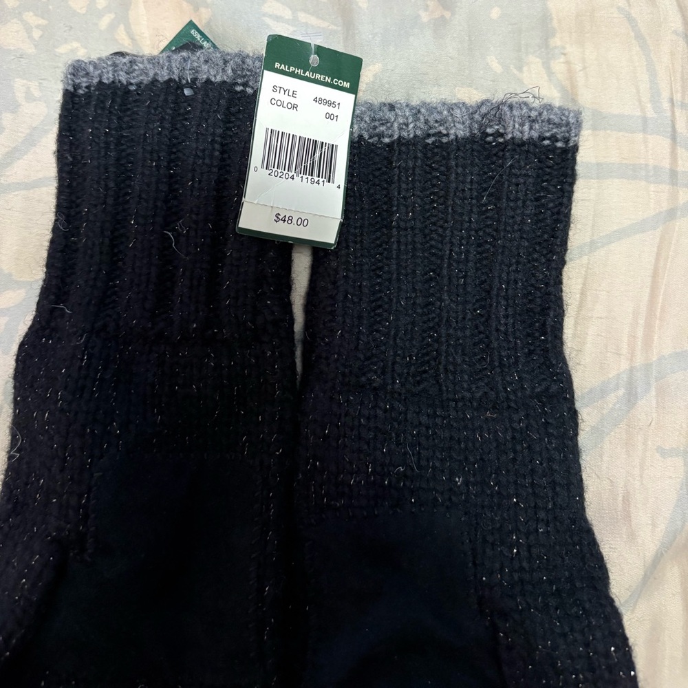 Ralph Lauren Black and Gray Gloves
